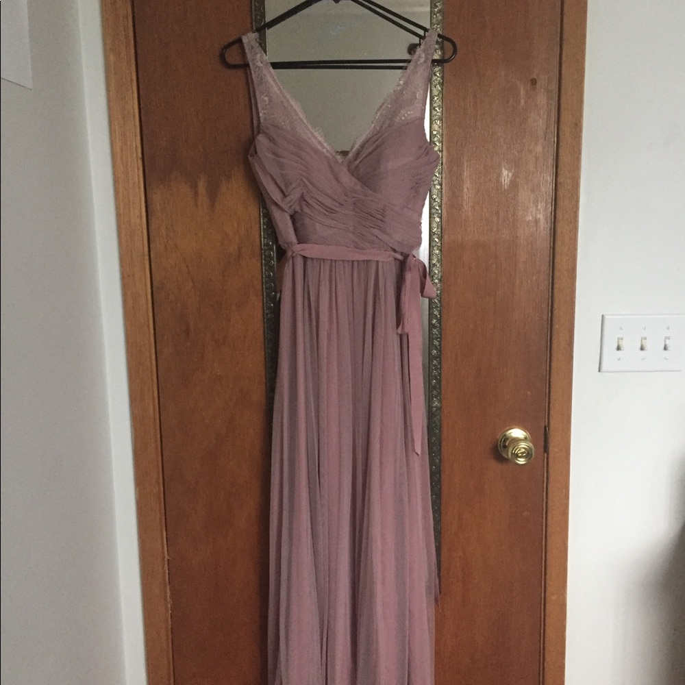 BHLDN Fleur Rose Quartz Bridesmaid Dress